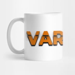 variant slashed text Mug